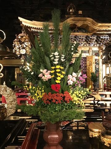 本願寺の仏華 観る お西さん 西本願寺 本願寺への参拝 参る 知る 観る