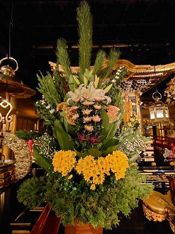 本願寺の仏華 観る お西さん 西本願寺 本願寺への参拝 参る 知る 観る